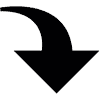 freehand arrow pointing down